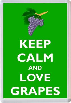 Keep Calm and Love Grapes - Jumbo Fridge Magnet Souvenir Gift Present