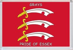 Grays - Pride of Essex County Flag - Jumbo Fridge Magnet Souvenir Gift Present