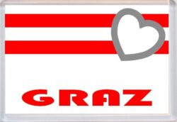 Graz - Love Austria/Austrian Towns & Cities Flag - Jumbo Fridge Magnet Souvenir Gift Present
