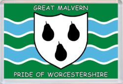 Great Malvern - Pride of Worcestershire County Flag - Jumbo Fridge Magnet Souvenir Gift Present