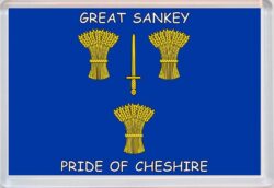 Great Sankey - Pride of Cheshire County Flag - Jumbo Fridge Magnet Souvenir Gift Present