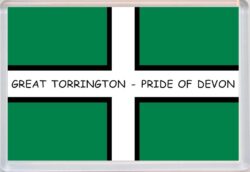 Great Torrington - Pride of Devon County Flag - Jumbo Fridge Magnet Souvenir Gift Present