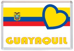 Guayaquil - Love Ecuador Towns & Cities Flag - Jumbo Fridge Magnet Souvenir Gift Present
