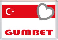 Gumbet - Love Turkey/Turkish Towns & Cities Flag - Jumbo Fridge Magnet Souvenir Gift Present