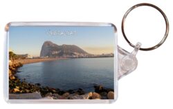 Gibraltar - Double Sided Large Keyring Key Fob Chain Ring Gift Present Souvenir