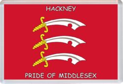 Hackney - Pride of Middlesex County Flag - Jumbo Fridge Magnet Souvenir Gift