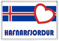 Hafnarfjordur - Love Iceland/Icelandic Towns & Cities Flag - Jumbo Fridge Magnet Souvenir Gift Present