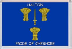Halton - Pride of Cheshire County Flag - Jumbo Fridge Magnet Souvenir Gift Present