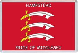 Hampstead - Pride of Middlesex County Flag - Jumbo Fridge Magnet Souvenir Gift