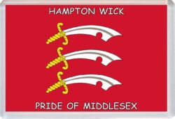 Hampton Wick - Pride of Middlesex County Flag - Jumbo Fridge Magnet Souvenir Gift