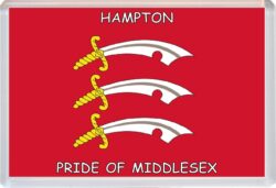 Hampton - Pride of Middlesex County Flag - Jumbo Fridge Magnet Souvenir Gift