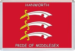 Hanworth - Pride of Middlesex County Flag - Jumbo Fridge Magnet Souvenir Gift