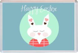 Happy Easter - Jumbo Fridge Magnet Gift Present Souvenir Bunny (b)