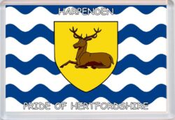 Harpenden - Pride of Hertfordshire County Flag - Jumbo Fridge Magnet Souvenir Gift Present