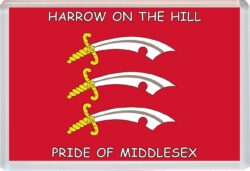Harrow on the Hill - Pride of Middlesex County Flag - Jumbo Fridge Magnet Souvenir Gift