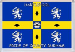 Hartlepool - Pride of County Durham Flag - Jumbo Fridge Magnet Souvenir Gift Present