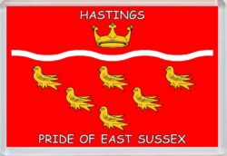 Hastings - Pride of East Sussex County Flag - Jumbo Fridge Magnet Souvenir Gift Present