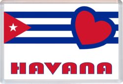 Havana - Love Cuba/Cuban Towns & Cities Flag - Jumbo Fridge Magnet Souvenir Gift Present