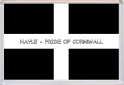 Hayle - Pride of Cornwall County Flag - Jumbo Fridge Magnet Souvenir Gift Present