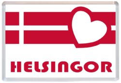 Helsingor - Love Denmark/Danish Towns & Cities Flag - Jumbo Fridge Magnet Souvenir Gift Present