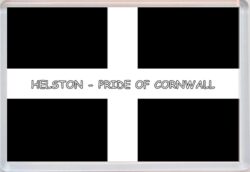 Helston - Pride of Cornwall County Flag - Jumbo Fridge Magnet Souvenir Gift Present