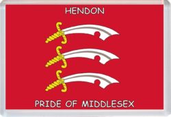 Hendon - Pride of Middlesex County Flag - Jumbo Fridge Magnet Souvenir Gift