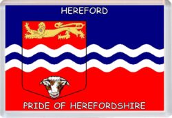 Hereford - Pride of Herefordshire County Flag - Jumbo Fridge Magnet Souvenir Gift Present