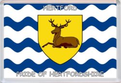 Hertford - Pride of Hertfordshire County Flag - Jumbo Fridge Magnet Souvenir Gift Present
