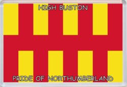 High Buston - Pride of Northumberland County Flag - Jumbo Fridge Magnet Souvenir Gift