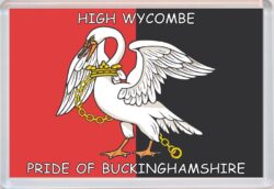 High Wycombe - Pride of Buckinghamshire County Flag - Jumbo Fridge Magnet Souvenir Gift Present