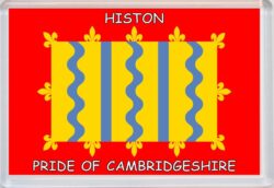 Histon - Pride of Cambridgeshire County Flag - Jumbo Fridge Magnet Souvenir Gift Present