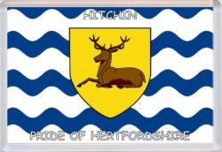 Hitchin - Pride of Hertfordshire County Flag - Jumbo Fridge Magnet Souvenir Gift Present