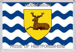 Hoddesdon - Pride of Hertfordshire County Flag - Jumbo Fridge Magnet Souvenir Gift Present