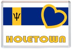 Holetown - Love Barbados Towns & Cities Flag - Jumbo Fridge Magnet Souvenir Gift Present