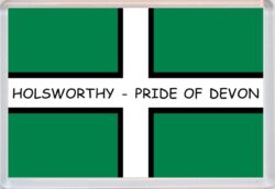 Holsworthy - Pride of Devon County Flag - Jumbo Fridge Magnet Souvenir Gift Present