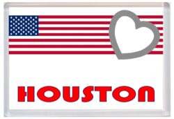 Houston - Love USA/United States of America Towns & Cities Flag - Jumbo Fridge Magnet Souvenir Gift