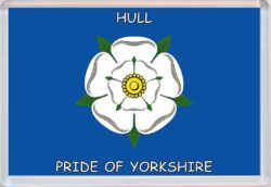Hull - Pride of Yorkshire County Flag - Jumbo Fridge Magnet Souvenir Gift Present