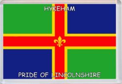 Hykeham - Pride of Lincolnshire County Flag - Jumbo Fridge Magnet Souvenir Gift Present