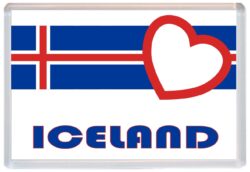 Iceland - Love Iceland/Icelandic Towns & Cities Flag - Jumbo Fridge Magnet Souvenir Gift Present
