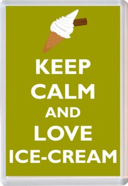 Keep Calm and Love Ice-Cream - Jumbo Fridge Magnet Souvenir Gift Present