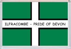 Ilfracombe - Pride of Devon County Flag - Jumbo Fridge Magnet Souvenir Gift Present