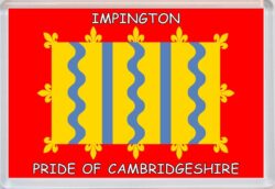 Impington - Pride of Cambridgeshire County Flag - Jumbo Fridge Magnet Souvenir Gift Present