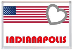 Indianapolis - Love USA/United States of America Towns & Cities Flag - Jumbo Fridge Magnet Souvenir Gift