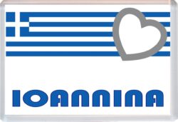 Ioannaina - Love Greece/Greek Towns & Cities Flag - Jumbo Fridge Magnet Souvenir Gift Present