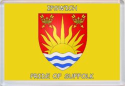 lpswich - Pride of Suffolk County Flag - Jumbo Fridge Magnet Souvenir Gift