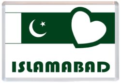 Islamabad - Love Pakistan/Pakistani Towns & Cities Flag - Jumbo Fridge Magnet Souvenir Gift Present