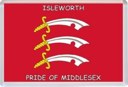 Isleworth - Pride of Middlesex County Flag - Jumbo Fridge Magnet Souvenir Gift