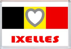 Ixelles - Love Belgium/Belgian Towns & Cities Flag - Jumbo Fridge Magnet Souvenir Gift Present