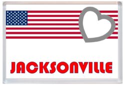 Jacksonsville - Love USA/United States of America Towns & Cities Flag - Jumbo Fridge Magnet Souvenir Gift