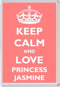 Keep Calm and Princess Jasmine - Jumbo Fridge Magnet Souvenir Girl/Girls Name Present